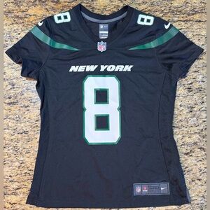 Women's Sz Med Nike On Field Aaron Rodger #8 New York Jets Jersey 19 X 25 EUC